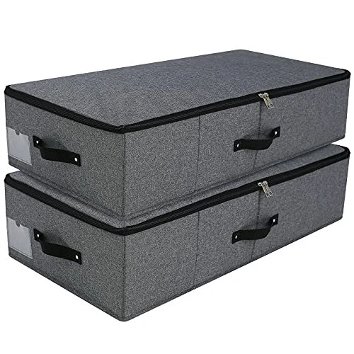 Black Foldable Under Bed Storage